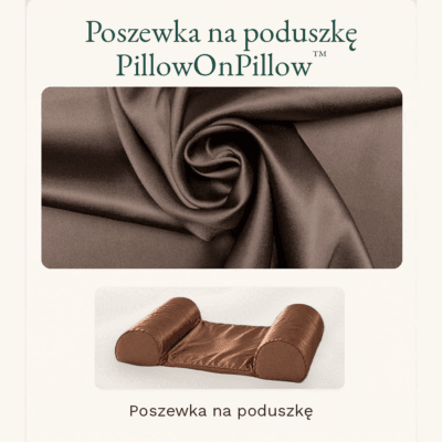 poszewka na poduszkę PillowOnPillow wspomagającą spanie na plecach