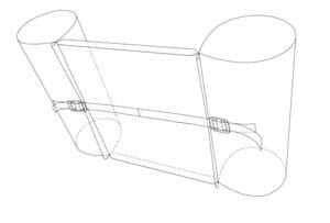 Rysunek techniczny konstrukcji poduszki PillowOnPillow